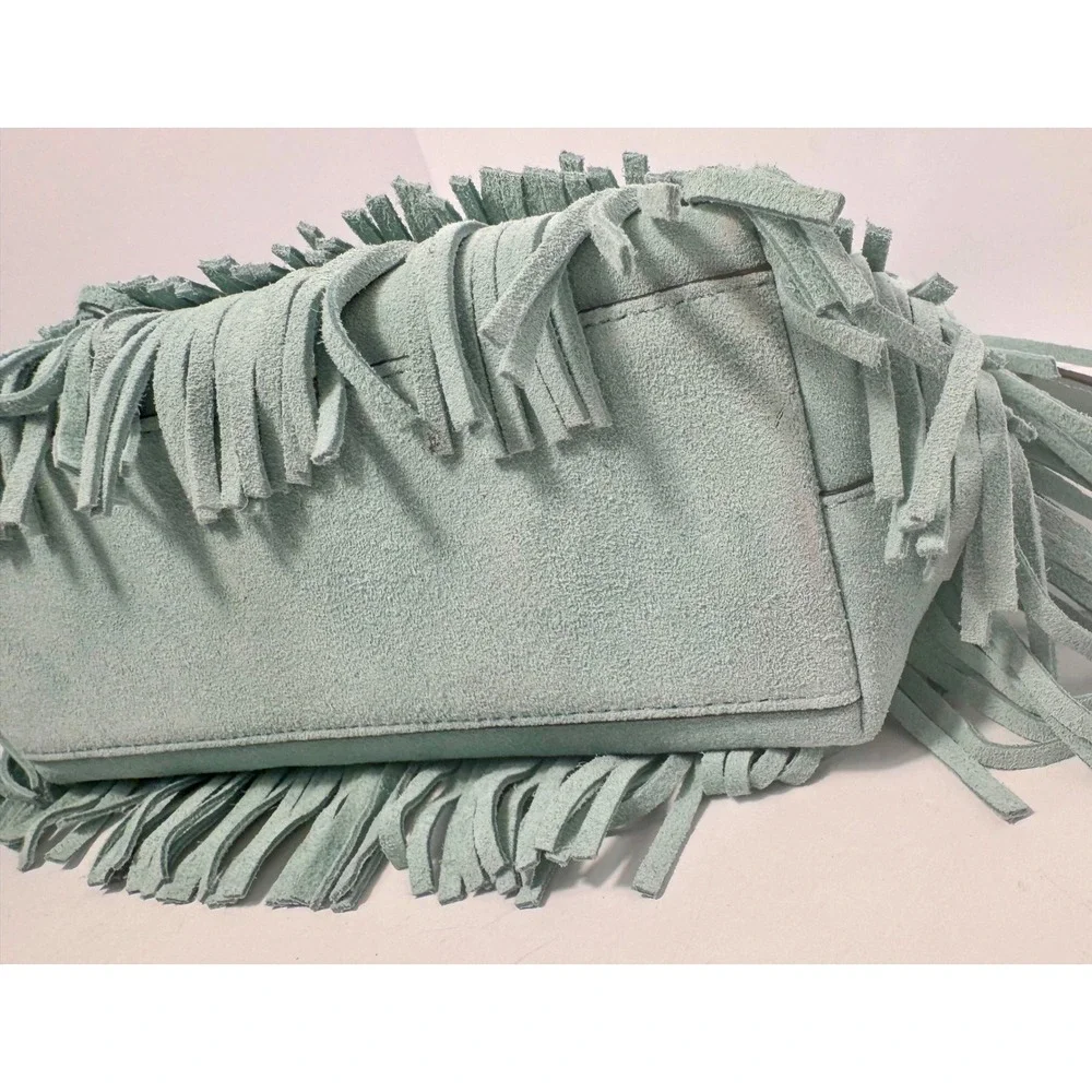 Kate Spade mini suede fringe crossbody & Lucy appliqué floral‎ wristlet